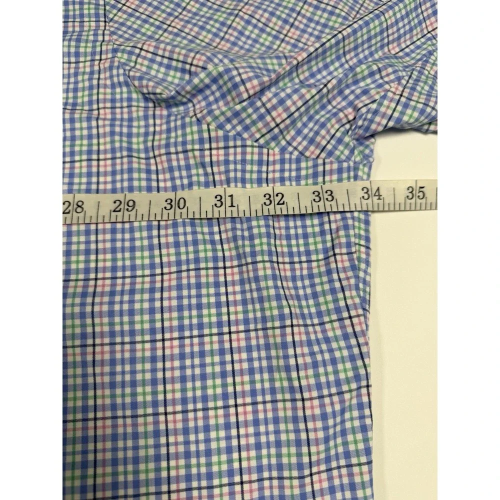 Polo Ralph Lauren Performance Oxford Short Shirt 4XLT Pink Blue Plaid $125 NWT
